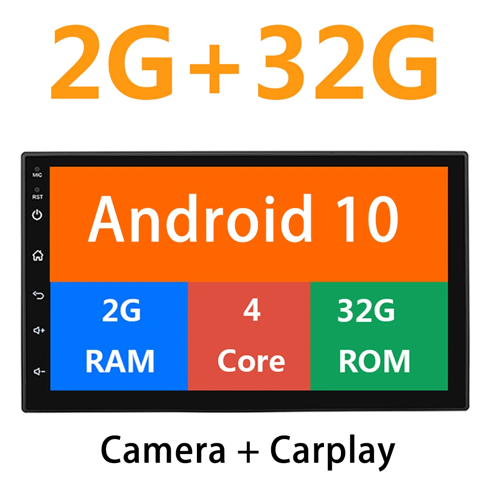 2G+32G Android 10 Car Multimedia Radio Double 2din GPS Wifi Autoradio Stereo MP5 7 inch HD Screen 2 DIN Bluetooth OBD Head Unit
2G+32G Android 10 Car Multimedia Radio Double 2din GPS Wifi Autoradio Stereo MP5 7 inch HD Screen 2 DIN Bluetooth OBD Head Unit