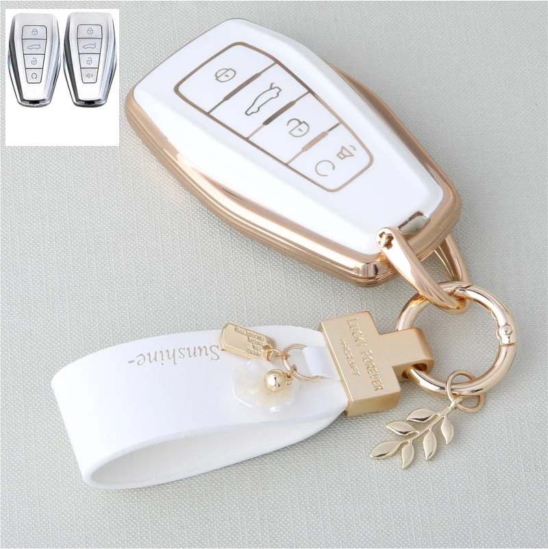 

NEW TPU Car Remote Key Case Cover Shell for Geely Coolray X6 Geometry C Emgrand Global Kulrey Hawk GX7 Okavango Accessories