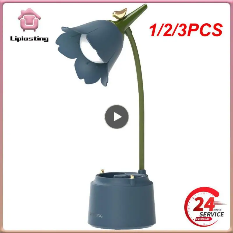1/2/3PCS Cute Desk Lamp Rechargeable LED Night Light Table Lamp for Bedroom Flowers Reading Light with Pen Holder 3 Color Modes
1/2/3PCS Cute Desk Lamp Rechargeable LED Night Light Table Lamp for Bedroom Flowers Reading Light with Pen Holder 3 Color Modes