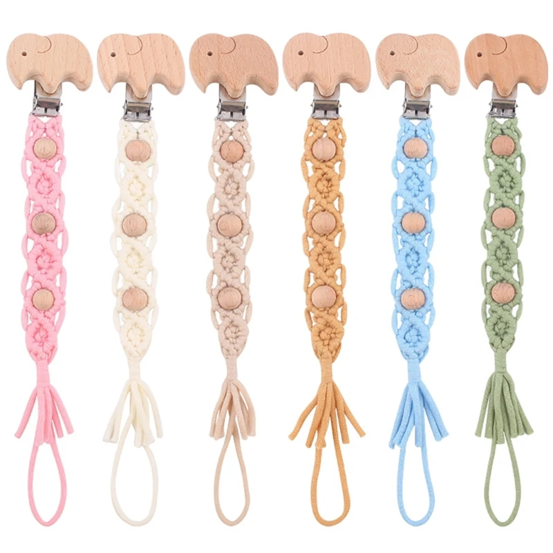 

Braided Clip Pacifier Chain Pacifier Holders Infant Toddlers Newborn Teether Toy Soother Chain Pacifier Strap Clip