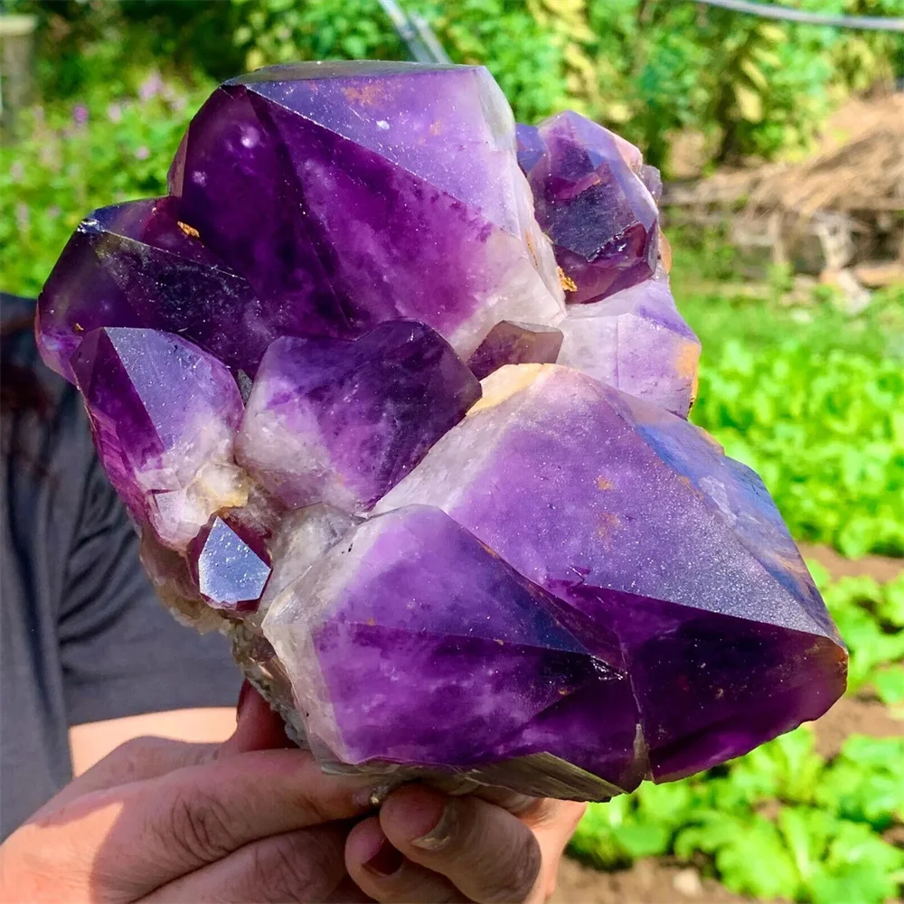 

Huge Natural Uruguay Amethyst Large Hole Cluster Quartz Mineral Specimen Original Stone Degaussing, Wealth Healing Gem