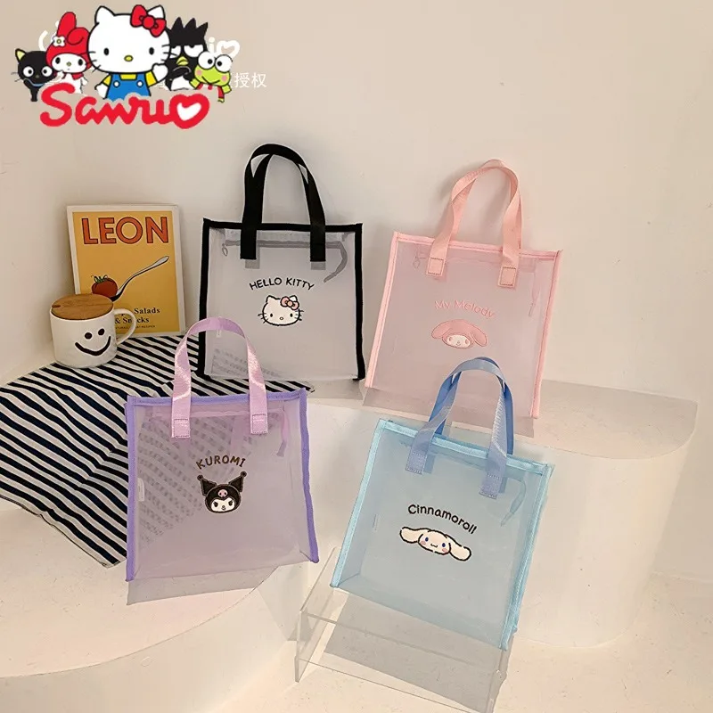 Sanrio Melody Kuromi Hello Kitty Cinnamoroll Pochacco Cosmetic Handbag Mesh Portable Handbag Travel Amenity Bag 25x25x25cm
Sanrio Melody Kuromi Hello Kitty Cinnamoroll Pochacco Cosmetic Handbag Mesh Portable Handbag Travel Amenity Bag 25x25x25cm