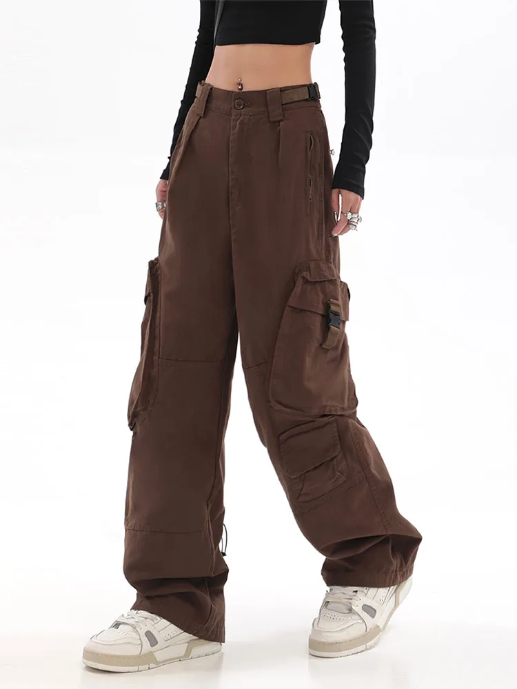 Y2K Harajuku Women Brown Baggy High Waist Cargo Pants Women Straight Vintage Sweatpants Casual Fashion BF Style 2022 Autumn New
Y2K Harajuku Women Brown Baggy High Waist Cargo Pants Women Straight Vintage Sweatpants Casual Fashion BF Style 2022 Autumn New