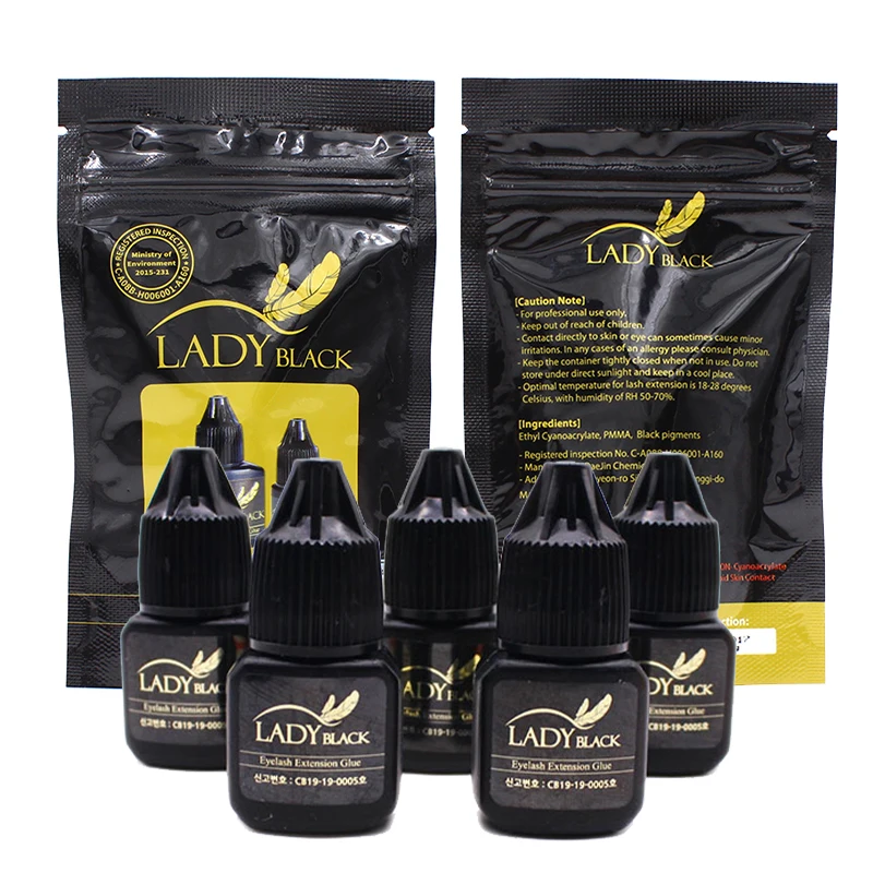 5 Bottles/Lot 5ml Lady Black Eyelash Extension Glue Original Fast Drying False Eyelash Extension Glue Super Hold Low Irritation
5 Bottles/Lot 5ml Lady Black Eyelash Extension Glue Original Fast Drying False Eyelash Extension Glue Super Hold Low Irritation