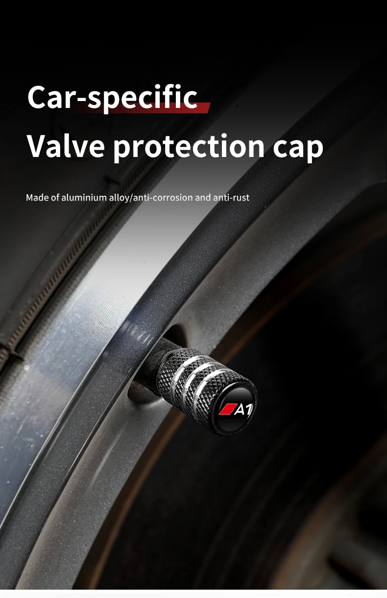 Generic Checked Style Car Tire Valve Stem Cap Air Valve Cap For Audi Q5