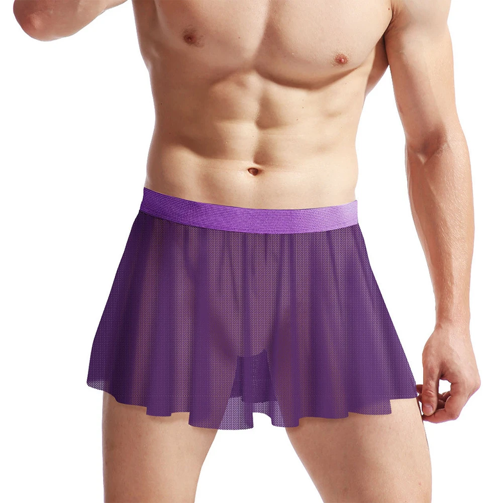 Sexy Mens Breathable Skirt Underwear Low-Rise Lace Mesh Crossdressing Short Pleated Skirts Sissy Lingerie Gay Underpants Dress
Sexy Mens Breathable Skirt Underwear Low-Rise Lace Mesh Crossdressing Short Pleated Skirts Sissy Lingerie Gay Underpants Dress