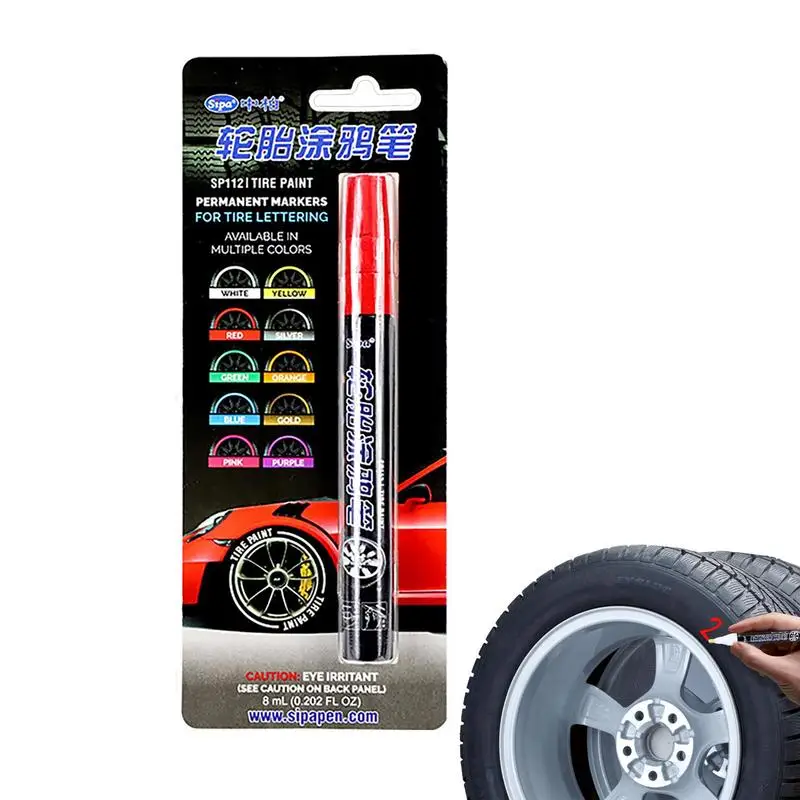 

Waterproof Tire Marker Auto Waterproof Paint Marker For Lettering Smooth Ink Touch-Up Pen For Tires Glass Cans Stones Canvas