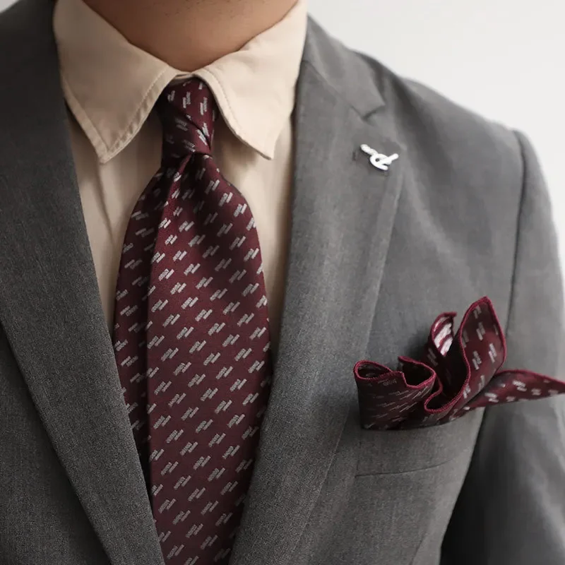 

Мужской Ретро галстук в горошек квадратный шарф 2024 галстук костюм Французский костюм аксессуары для мужчин подходит для свадьбы на рабочем месте