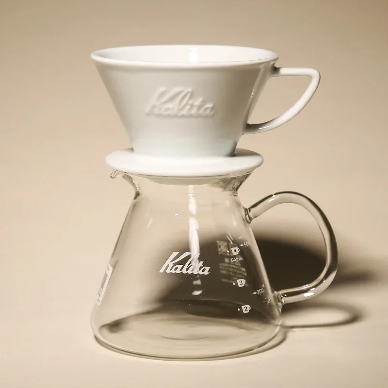 

Japan kalita hand punch coffee pot set household drip filter cup glass sharing pot filter cup coffee tool