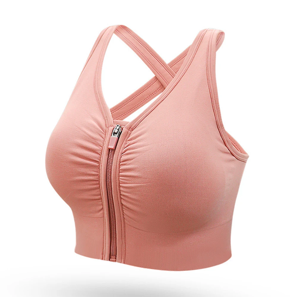 Women Yoga Underwear Bras Soft Front Zip Wireless Padded Push Up Shockproof Support Gym Top Sports Type Breathable Workout Bra
Women Yoga Underwear Bras Soft Front Zip Wireless Padded Push Up Shockproof Support Gym Top Sports Type Breathable Workout Bra