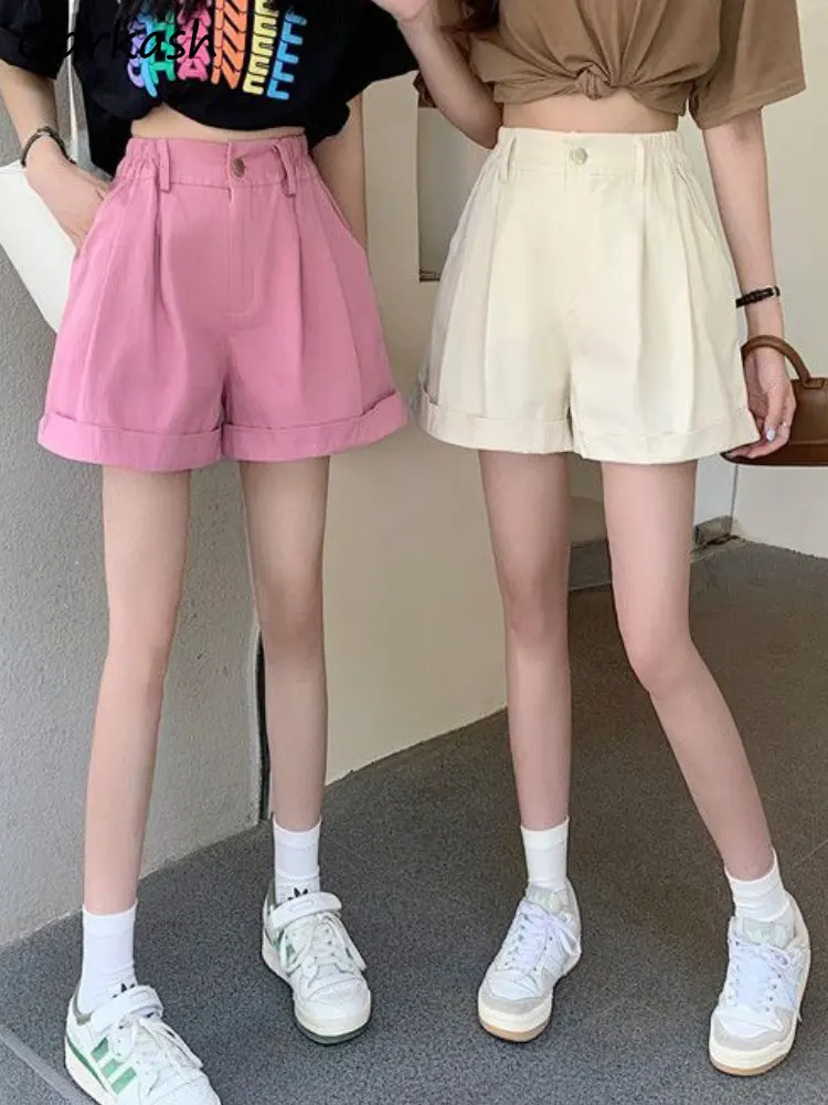 Wide Leg Shorts Women Baggy Casual Solid Summer Crimping Trousers Streetwear High Waist Teens Fashion All-match Clothes Ulzzang
Wide Leg Shorts Women Baggy Casual Solid Summer Crimping Trousers Streetwear High Waist Teens Fashion All-match Clothes Ulzzang