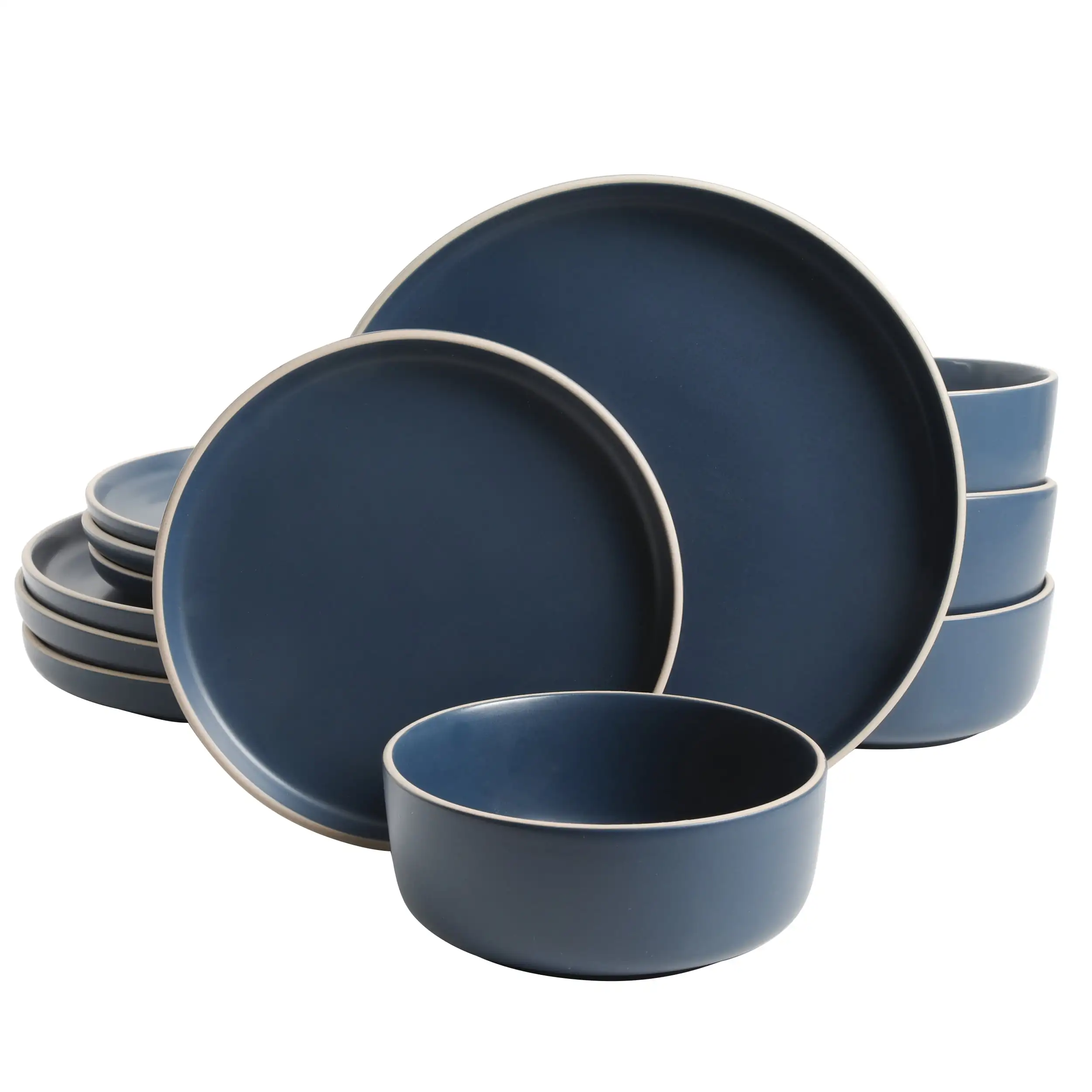 Gibson Home Everyday Essential Cobalt Blue Stoneware Dinnerware Set, 12-Piece Set
Gibson Home Everyday Essential Cobalt Blue Stoneware Dinnerware Set, 12-Piece Set