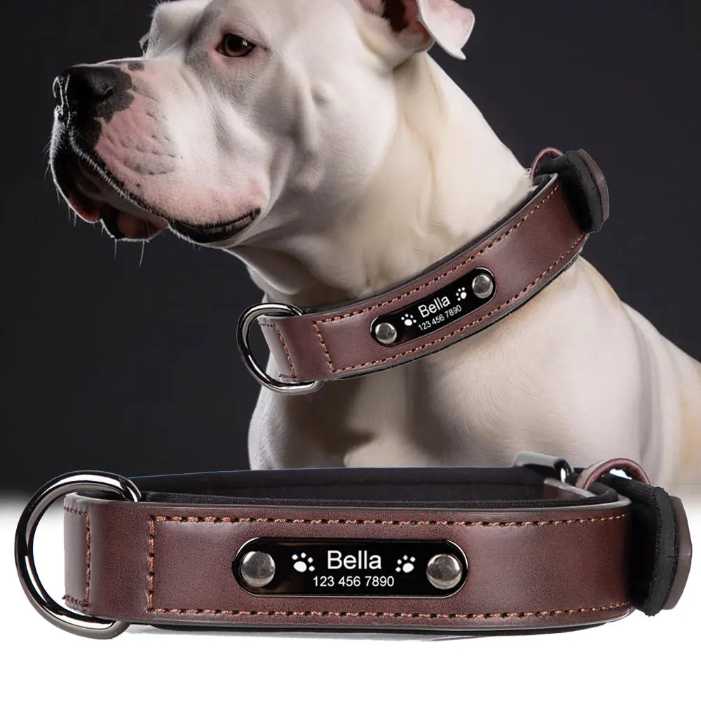 Engrave Name Dog Collars Personalized Tag Customized Name Number Adjustable PU Leather Dog Collar for Small Large Dog Pet Collar
Engrave Name Dog Collars Personalized Tag Customized Name Number Adjustable PU Leather Dog Collar for Small Large Dog Pet Collar