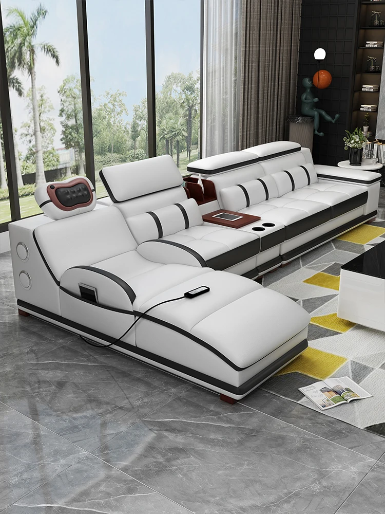 Leather sofa, living room, multi-functional massage, light luxury, Italian first layer of cowhide
Leather sofa, living room, multi-functional massage, light luxury, Italian first layer of cowhide