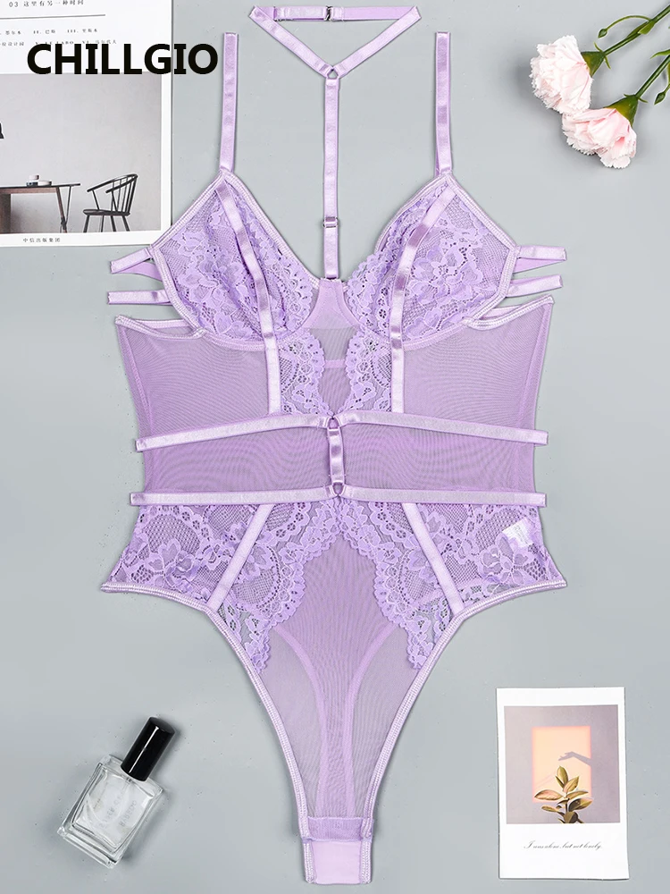 CHILLGIO Women One Piece Halter Strappy Rompers Lingerie Fashion Floral Transparent Onesie Tight Sexy Mesh Combination Bodysuits 
CHILLGIO Women One Piece Halter Strappy Rompers Lingerie Fashion Floral Transparent Onesie Tight Sexy Mesh Combination Bodysuits