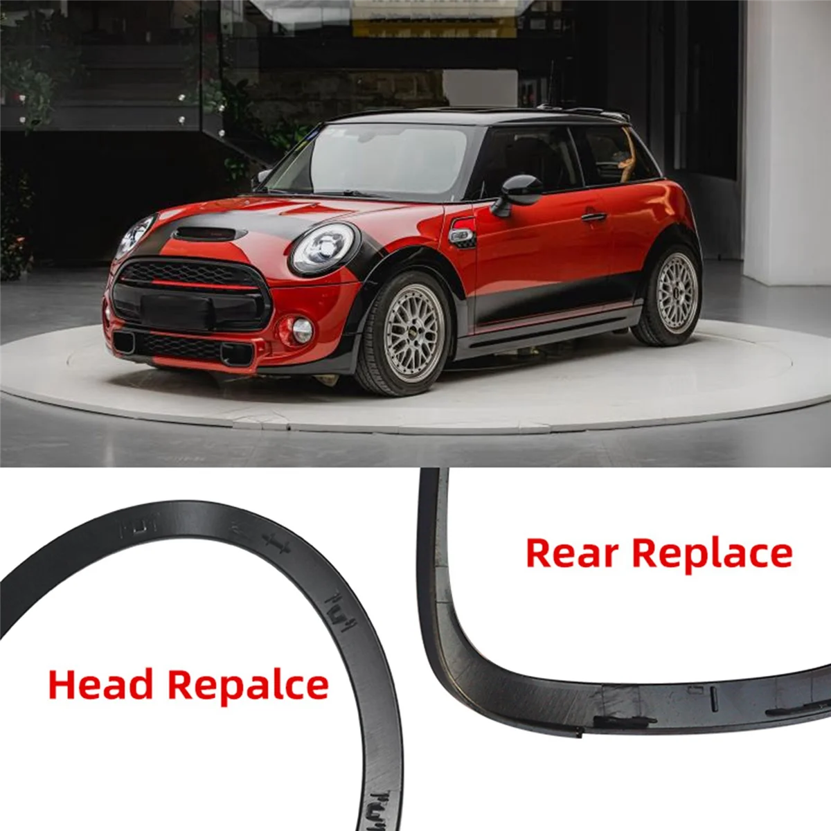 

New Headlight Trim Ring Headlight Surround Ring for Mini Cooper R56 R57 R58 R59 2007-2013 3 Doors 51137149906 51137149905