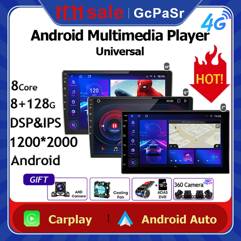 Android 13 Car Radio Multimedia Player GPS Navigation Car Stereo Head Unit For Hyundai/Nissan/Honda/Kia/VW Universal Player
Android 13 Car Radio Multimedia Player GPS Navigation Car Stereo Head Unit For Hyundai/Nissan/Honda/Kia/VW Universal Player