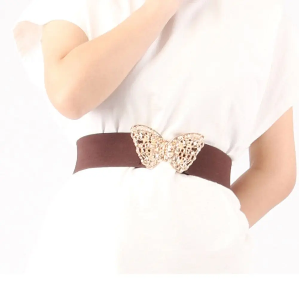 Metal Buckle Knot Corset Belt Dress Solid Color Waistband Butterfly Cummerbunds Elastic Waist Belt Waist Strap
Metal Buckle Knot Corset Belt Dress Solid Color Waistband Butterfly Cummerbunds Elastic Waist Belt Waist Strap