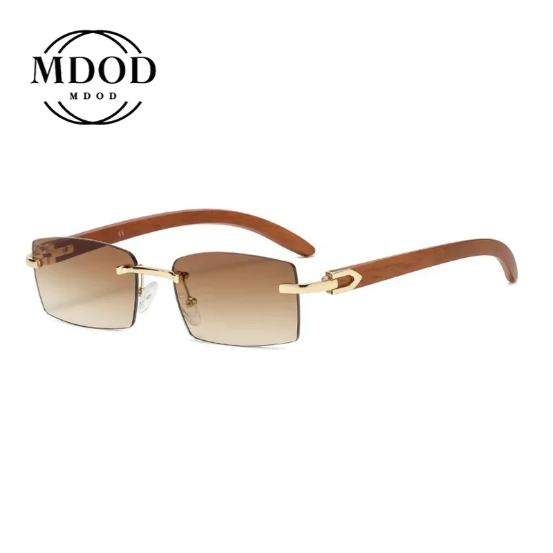 2021 New Square Frame Retro Rimless Sunglasses Men's Ocean Piece Trimmed Women's Wood Grain Temples Sun glasses UV400
2021 New Square Frame Retro Rimless Sunglasses Men's Ocean Piece Trimmed Women's Wood Grain Temples Sun glasses UV400