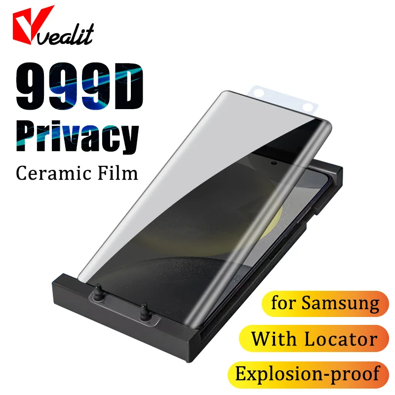 

999D Anti-spy Ceramic Soft Film For Samsung Galaxy S24 S23 S22 S21 S20 S10 S9 Note 20 Ultra 8 9 10 Plus Privacy Screen Protector