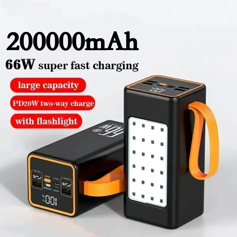 Внешний аккумулятор большой емкости PD20W, 66 Вт, 200000 мАч, портативное быстрое зарядное устройство, внешний аккумулятор для iPhone, Xiaomi, Samsung
Внешний аккумулятор большой емкости PD20W, 66 Вт, 200000 мАч, портативное быстрое зарядное устройство, внешний аккумулятор для iPhone, Xiaomi, Samsung