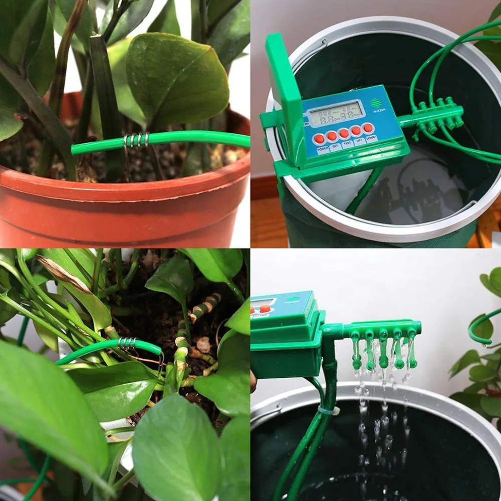Garden Automatic Pump Drip Irrigation System Sprinkler With Water Timer For Home 10 Potting Watering Flower Raising Adjustable
Garden Automatic Pump Drip Irrigation System Sprinkler With Water Timer For Home 10 Potting Watering Flower Raising Adjustable