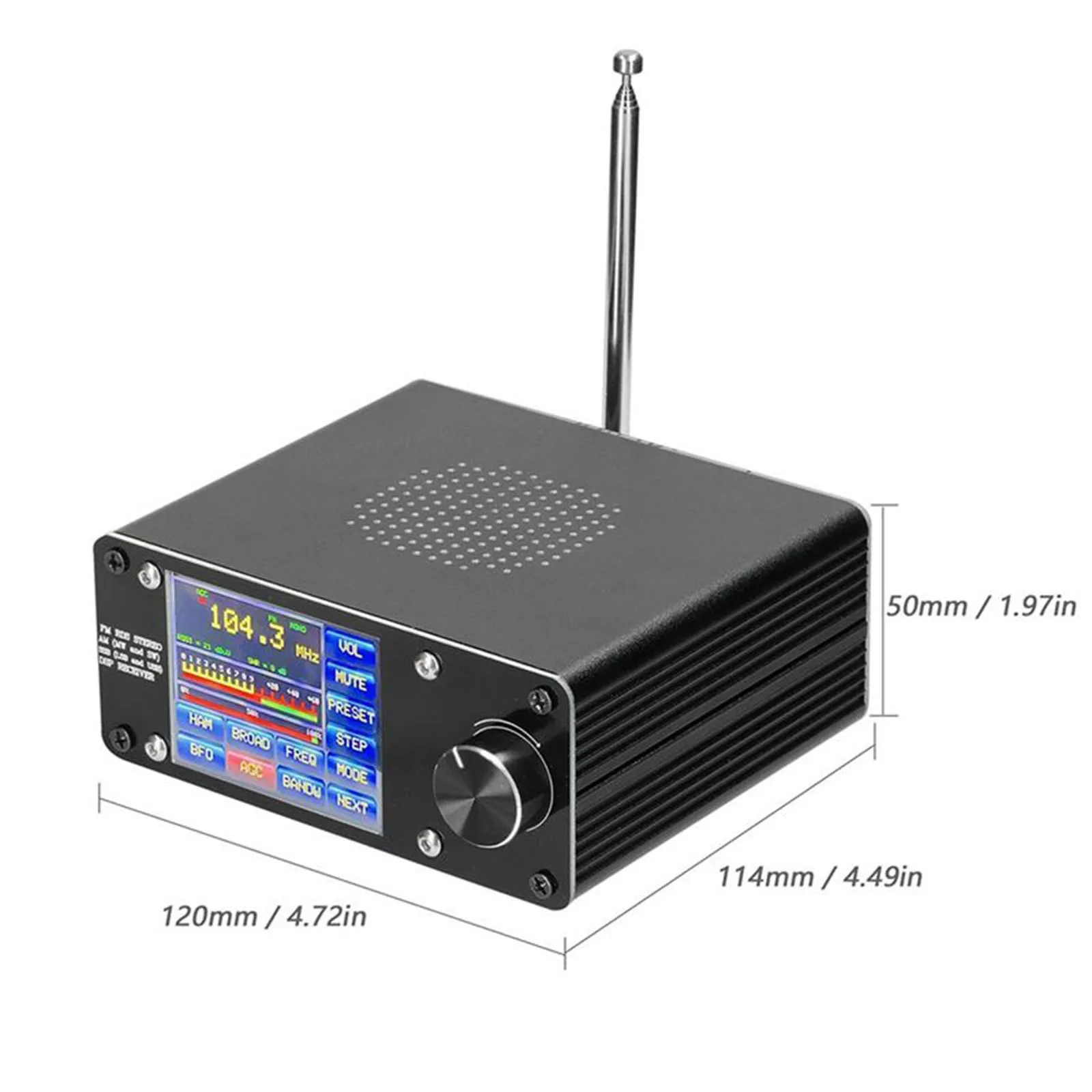 ATS-100 SI4732/SI4735 Полнодиапазонный радиоприемник FM LW (MW & SW) SSB (LSB & USB), алюминиевый сплав + Печатная плата, радиоприемник
ATS-100 SI4732/SI4735 Полнодиапазонный радиоприемник FM LW (MW & SW) SSB (LSB & USB), алюминиевый сплав + Печатная плата, радиоприемник