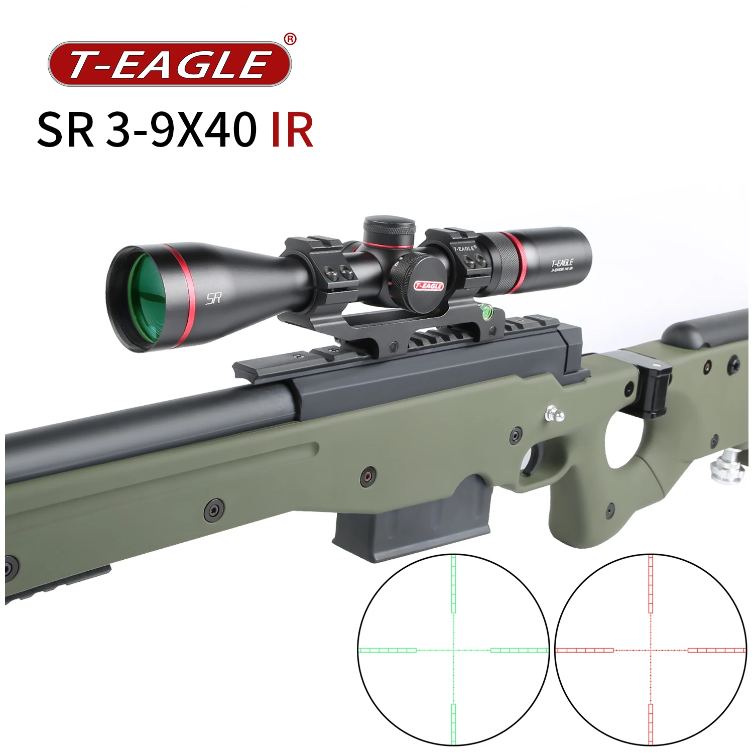 T EAGLE SR 3-9X40IR Tactical Hunting Scope HK Reticle Optical Sight Weapons Accessories Fits .223 Compact Caza Riflescope
T EAGLE SR 3-9X40IR Tactical Hunting Scope HK Reticle Optical Sight Weapons Accessories Fits .223 Compact Caza Riflescope