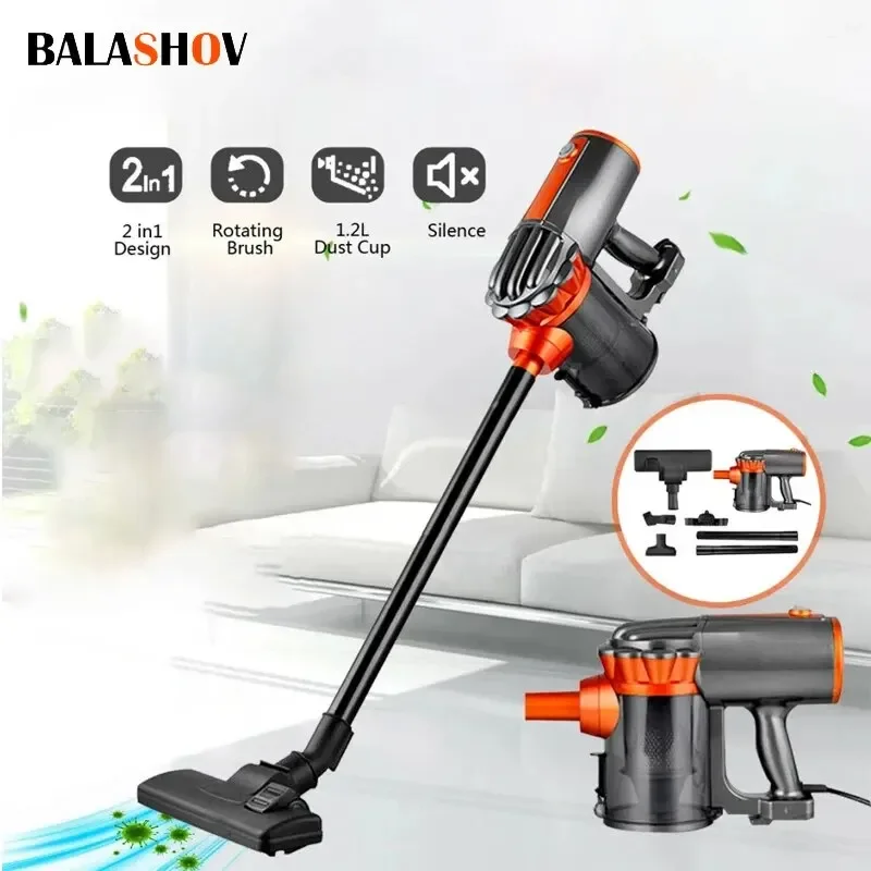 

600W Corded Vacuum Cleaner Household Handheld Multifunction 2-in-1 Strong Suction Vacuum Cleaner 16KPa Dust Collector Aspirator