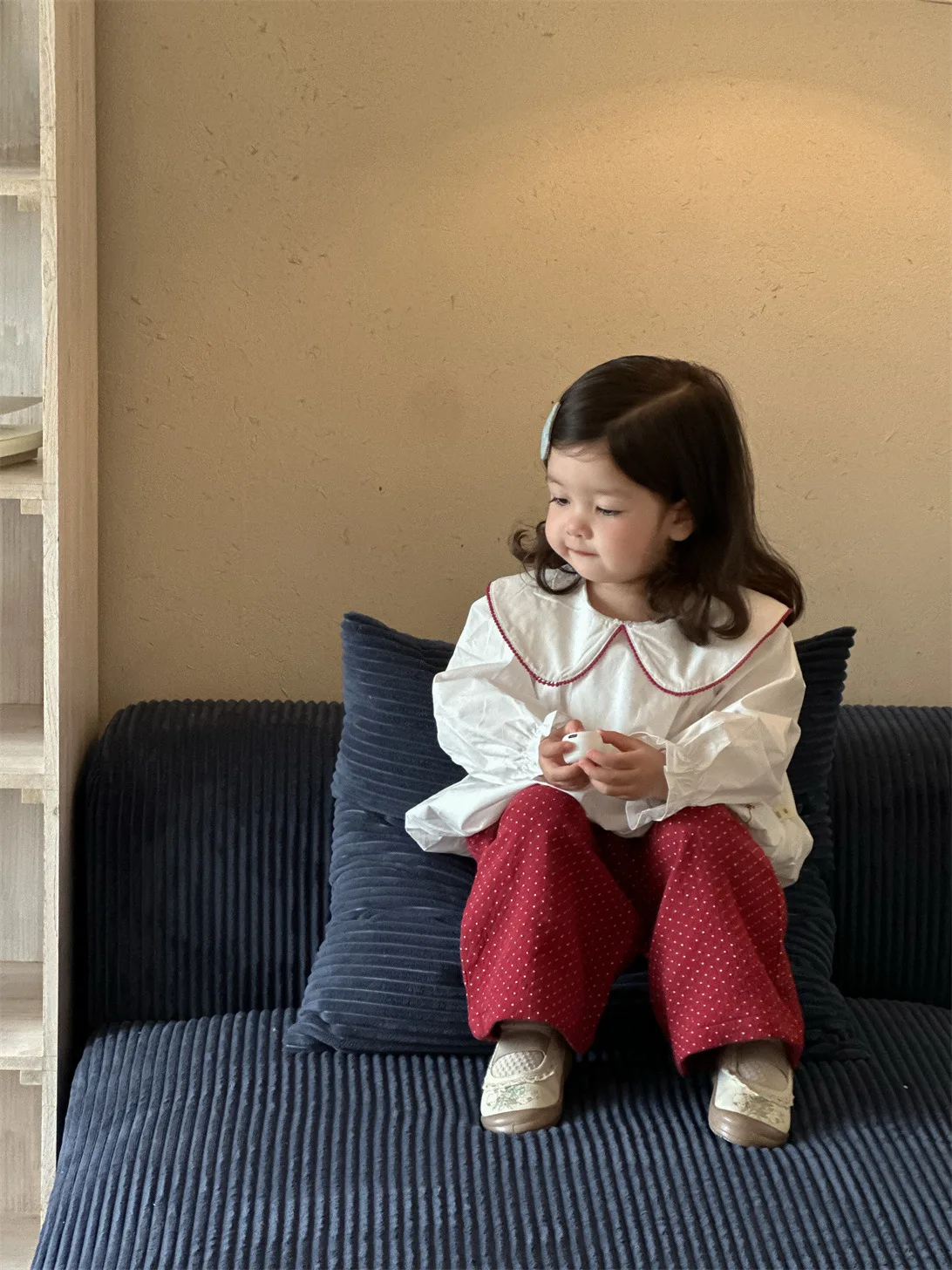 2025 Autumn New Girls Lapel Shirts Kids Loose Long Sleeve Tops Kids Girls Cotton Shirts Toddler Princess Causal Clothes 18 S45e9549208f54f78aa5ebf39a01d122cs