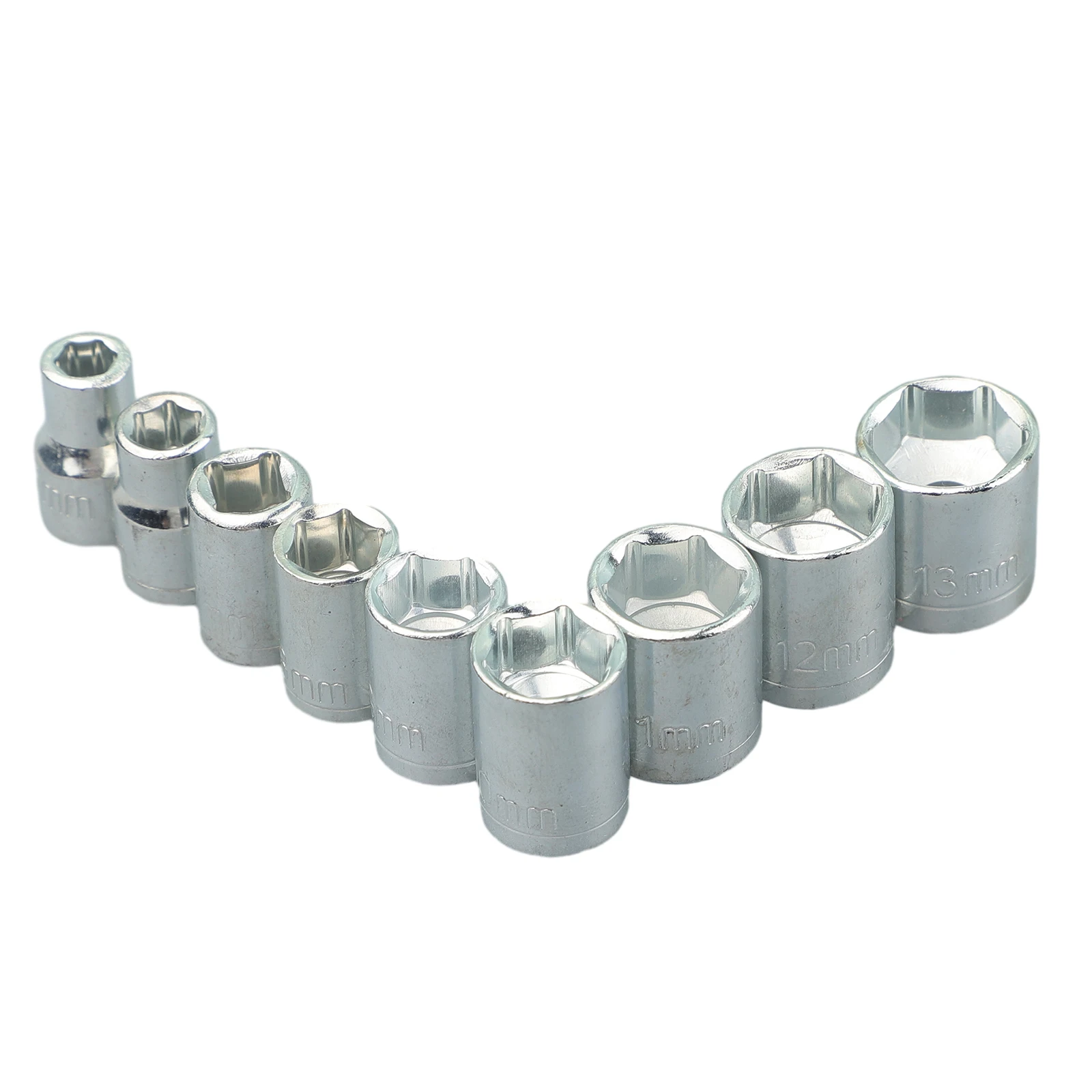 9pcs Hex Sockets 1/4 Inch Drive 5-13mm Hex Bit Metric Socket Wrench Head Nut Removal Tool Bit Sleeve Kit Ratchet Wrench Tool
9pcs Hex Sockets 1/4 Inch Drive 5-13mm Hex Bit Metric Socket Wrench Head Nut Removal Tool Bit Sleeve Kit Ratchet Wrench Tool
