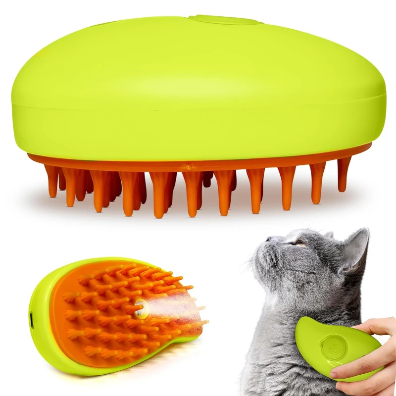 

Steamy Dog Brush Electric Spray Cat Hair Brush 3 in1 Dog Steamer Brush for Massage Pet Grooming Removing Hair Pet Supplies