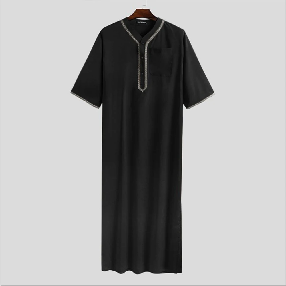 Fashion Male Robe Homewear Kaftan Knee-length Long M-2XL Men Mens Muslim Nightgown Polyester Saudi Abaya Short
Fashion Male Robe Homewear Kaftan Knee-length Long M-2XL Men Mens Muslim Nightgown Polyester Saudi Abaya Short