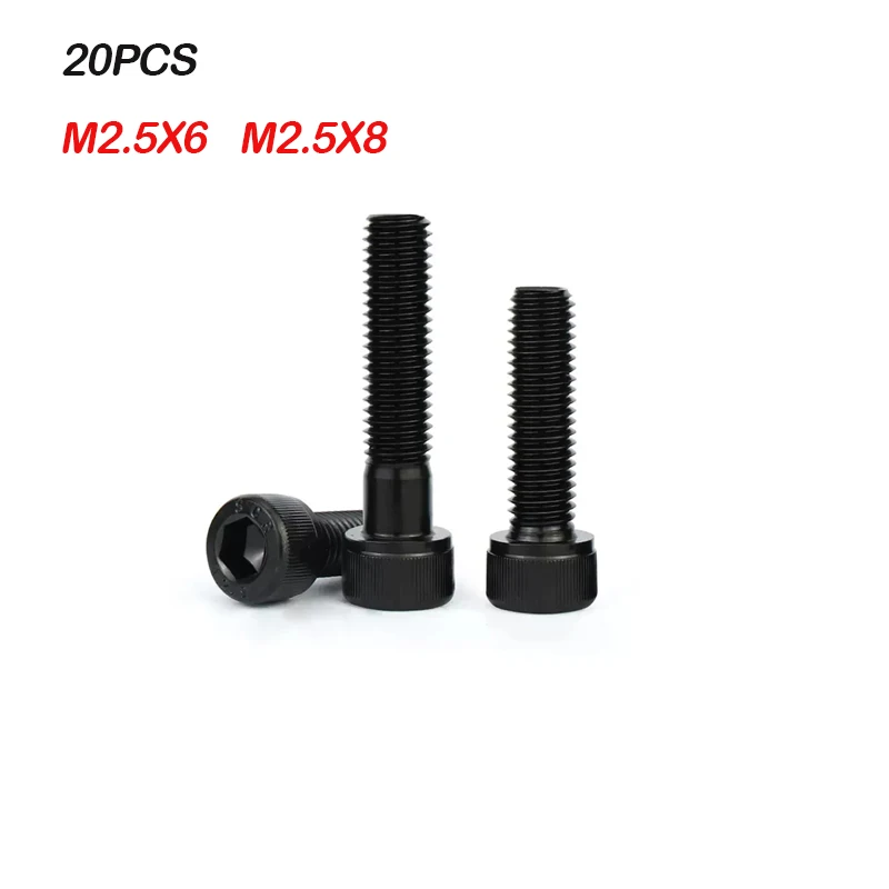 20PCS Grade 12.9 Allen socket head screw M2.5x6 M2.5x8 Hexagon Socket Head Screws Black Nickel plated Allen socket head screw
20PCS Grade 12.9 Allen socket head screw M2.5x6 M2.5x8 Hexagon Socket Head Screws Black Nickel plated Allen socket head screw