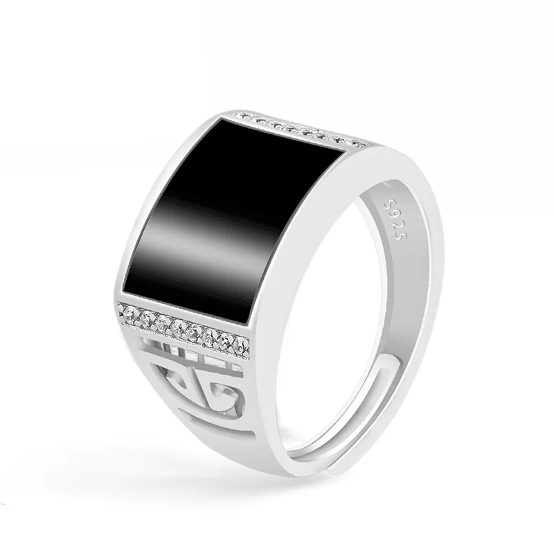 Natural A-grade Ink Jade Curved Ring S925 Silver Inlaid High End Atmosphere Adjustable Men's Jewelry Wholesale Drop Shipping
Natural A-grade Ink Jade Curved Ring S925 Silver Inlaid High End Atmosphere Adjustable Men's Jewelry Wholesale Drop Shipping