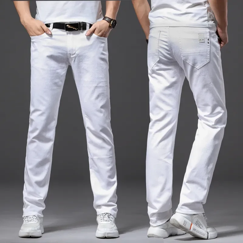 Men White Jeans Fashion Casual Classic Style Slim Fit Soft Trousers Male Brand Advanced Stretch Pants
Men White Jeans Fashion Casual Classic Style Slim Fit Soft Trousers Male Brand Advanced Stretch Pants