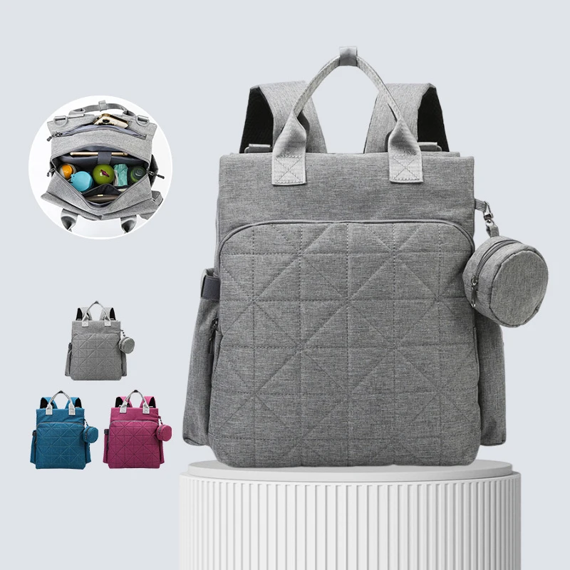 

Baby Diaper Bag Waterproof Backpack Fashion Gray Mummy Maternity Mother Backpacks Nappy Changing Baby Nursing Bags for Mom