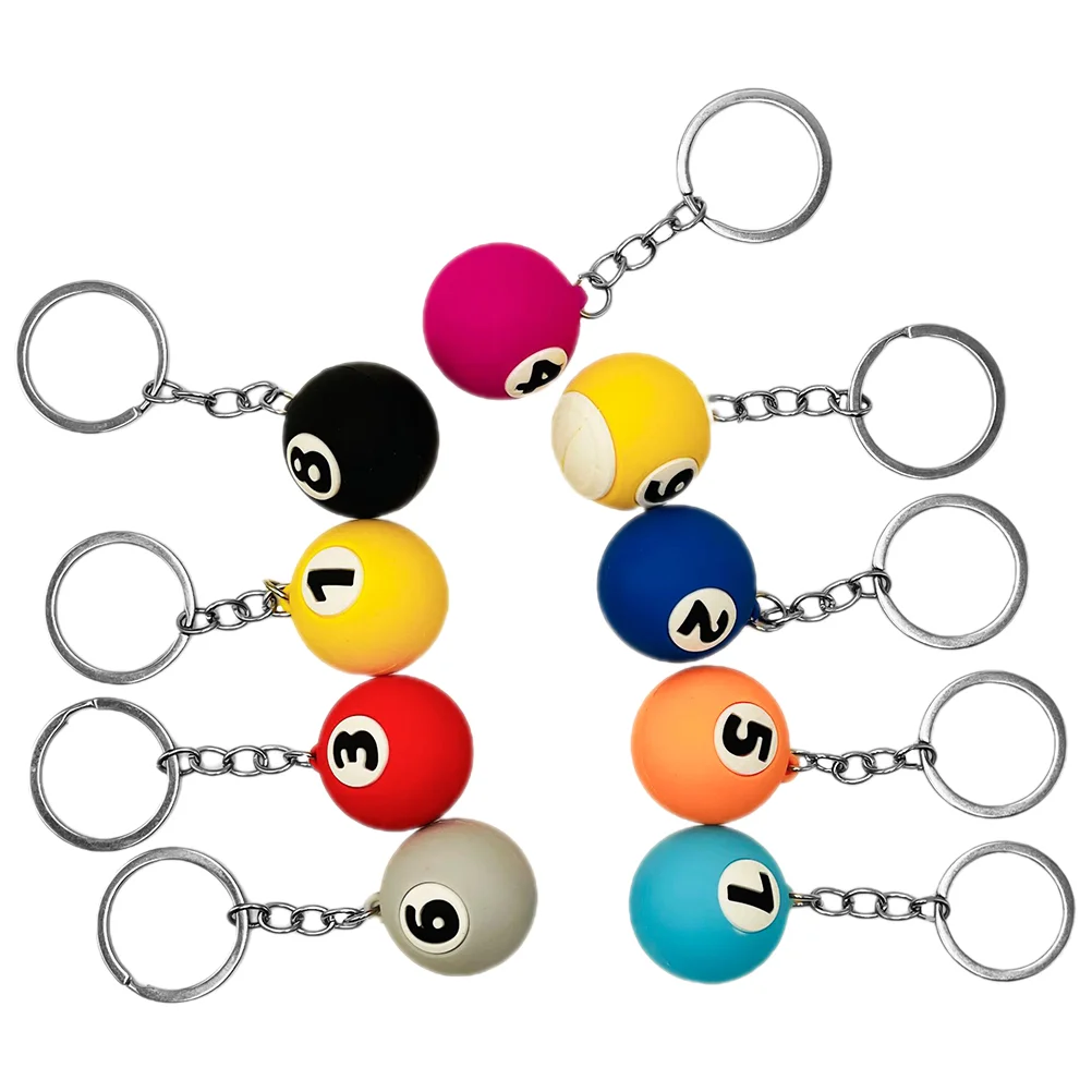 

Billiards Ball Keychain Pool Ball Keyring Billiards Ball Charm Pendant Key Holder Gifts Decoration