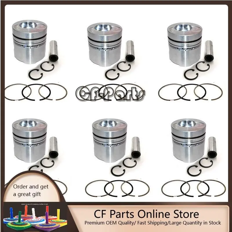 New 6 Sets STD Piston Kit With Ring 12011-96509 Fit For Nissan PE6 Engine 133MM
New 6 Sets STD Piston Kit With Ring 12011-96509 Fit For Nissan PE6 Engine 133MM