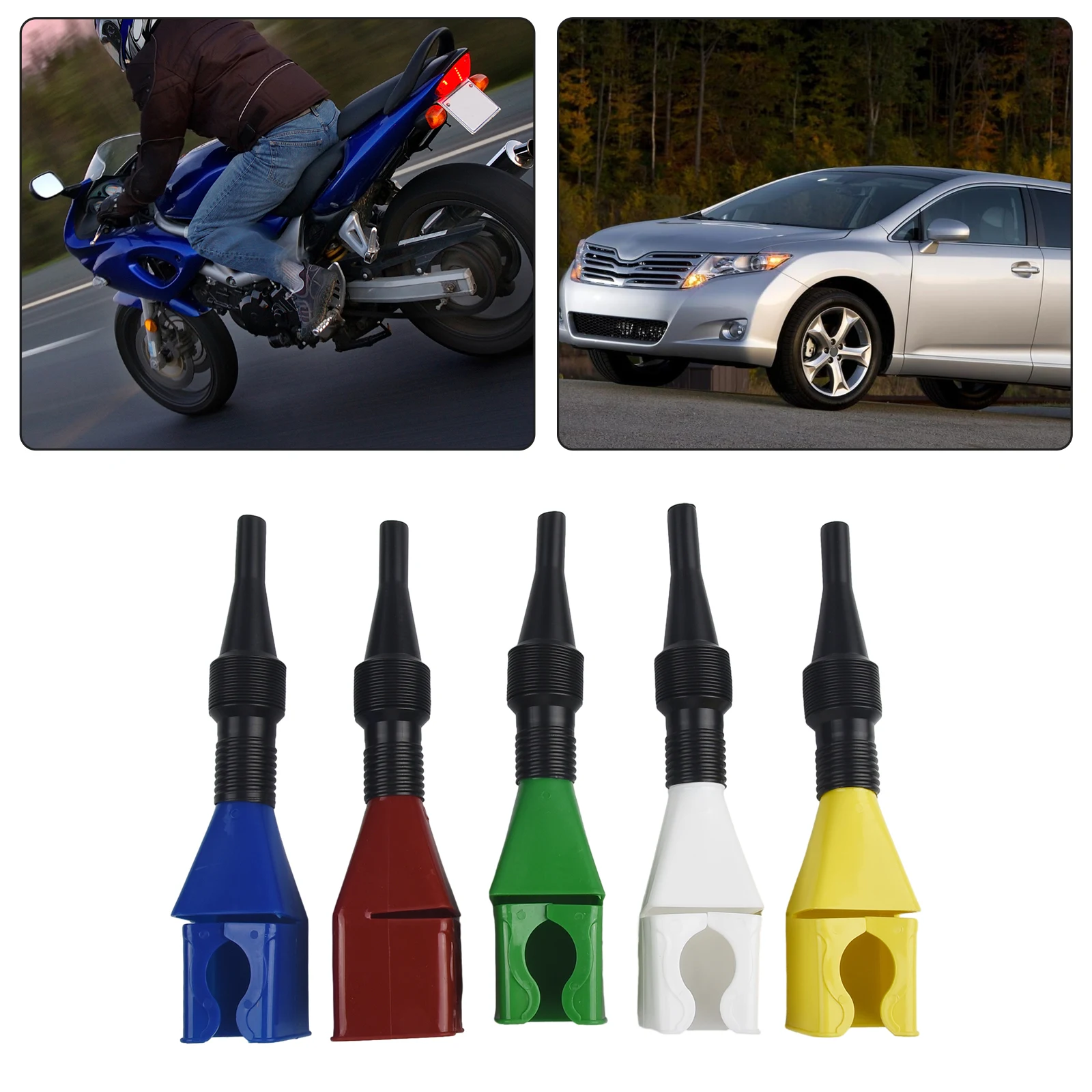 Flexible Draining Tool Fuel Funnel 5PCS Hand-Free Oil Snap Replacement Universal Universal Brand New Practical
Flexible Draining Tool Fuel Funnel 5PCS Hand-Free Oil Snap Replacement Universal Universal Brand New Practical