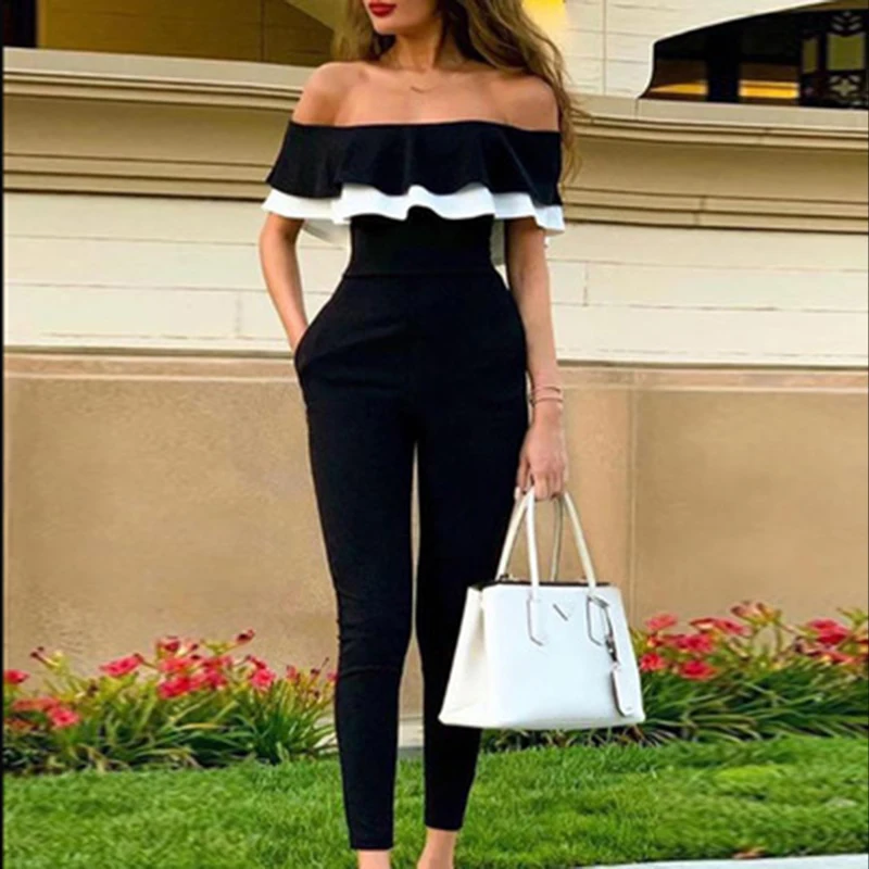 K Fashion Women Sheath Elegant Jumpsuit Summer Spring Office Lady Raglan Sleeve Solid Jumpsuit Female Striped Jumpsuit
K Fashion Women Sheath Elegant Jumpsuit Summer Spring Office Lady Raglan Sleeve Solid Jumpsuit Female Striped Jumpsuit