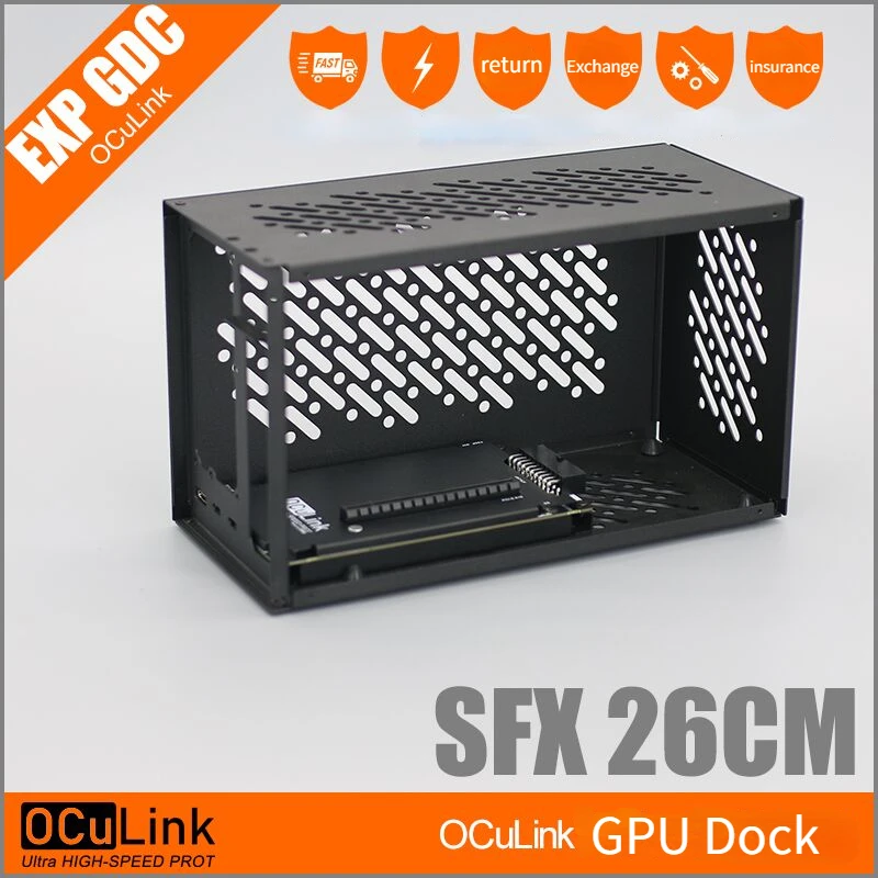 

Aluminum Case OCuP4v2 OCuLink PCI-E 4.0 X4 Video Card GPU Dock Oculink / M.2 NVMe Metal Frame ATX SFX External Graphics Card BOX