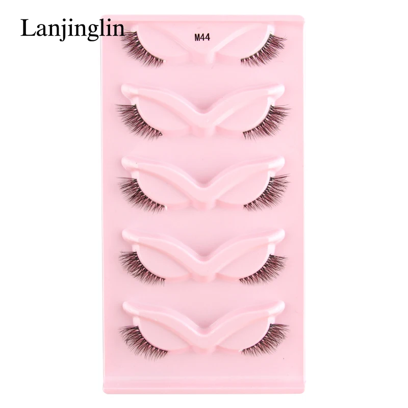 Lanjinglin 3/5/10 Pairs Cat Eye Lashes Soft Natural Look False Eyelashes Mink Eyelashes Hot Selling 3D Curly Eyelashes Makeup 8 S45f7b5bb0c784224b3bb6b114347b528q