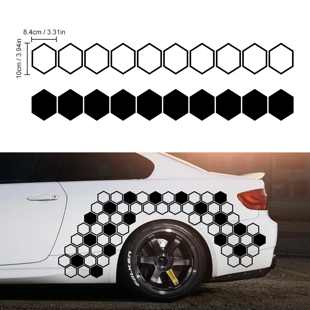 Personalized Car Stickers 10pcs Honeycomb Side Door Sticker JDM Sport Competition Style Decorative Vinyl Decals Fit For AnyCar
Personalized Car Stickers 10pcs Honeycomb Side Door Sticker JDM Sport Competition Style Decorative Vinyl Decals Fit For AnyCar