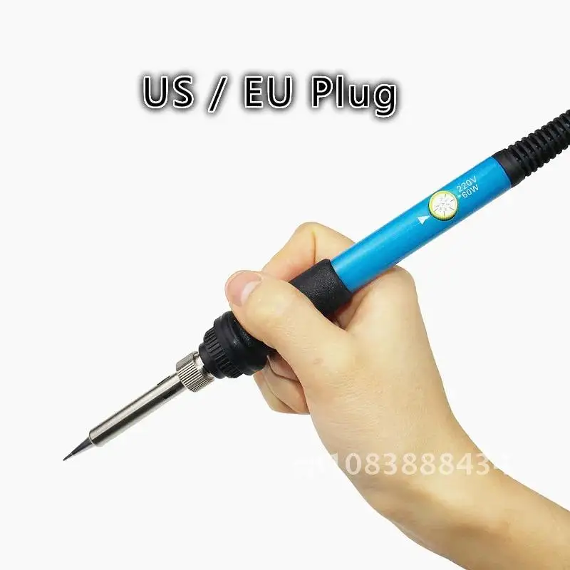 

Electric Soldering Iron 220V 110V Adjustable Temperature Welding Repair Tool Iron Accessories 60W 80W Solder Soldering