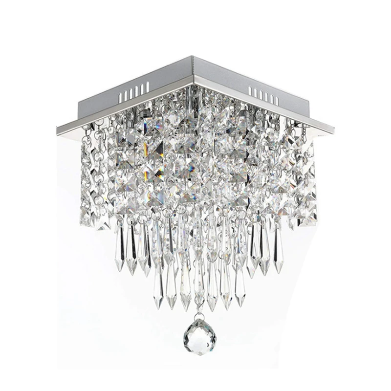 New Chandelier Light LED K9 Crystal Metal Base Small Square Crystal Lamp Bedroom Foyer Aisle Hotel
New Chandelier Light LED K9 Crystal Metal Base Small Square Crystal Lamp Bedroom Foyer Aisle Hotel