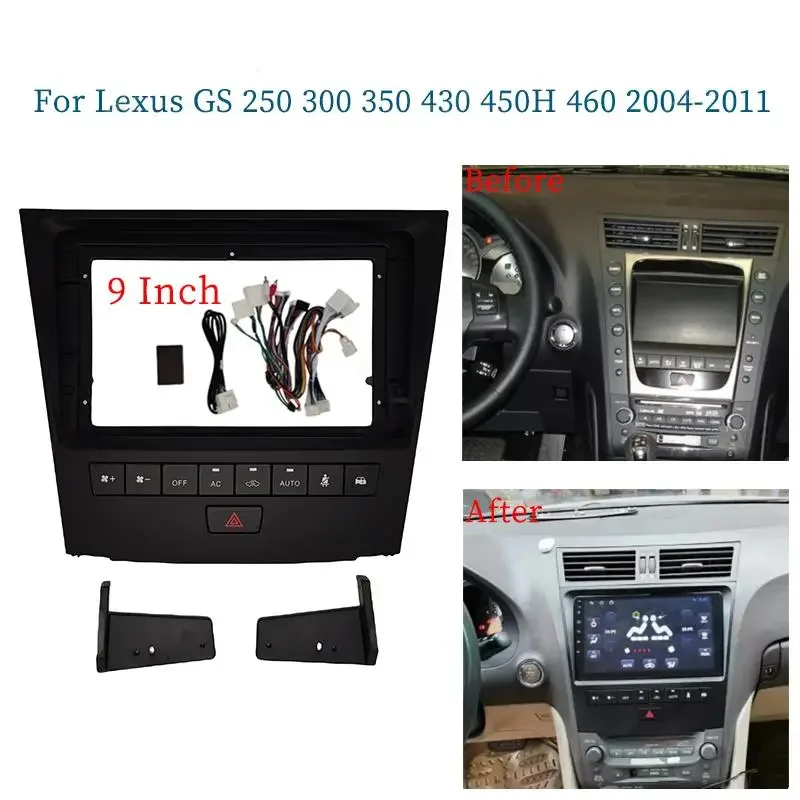 9 Inch Car Frame Fascia Adapter Canbus Box Decoder Android Radio Dash Fitting Panel Kit For Lexus GS GS300 350 400 430 450H 460
9 Inch Car Frame Fascia Adapter Canbus Box Decoder Android Radio Dash Fitting Panel Kit For Lexus GS GS300 350 400 430 450H 460
