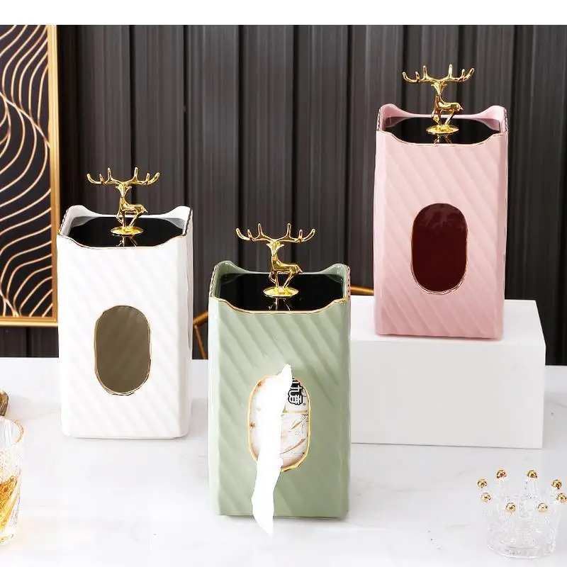 Ceramic Tissue Box Decorative Deer Cover Napkin Storage Box Desktop Tissue Holder Napkin Boxes Paper Roll Holder Tissue Boxes
Ceramic Tissue Box Decorative Deer Cover Napkin Storage Box Desktop Tissue Holder Napkin Boxes Paper Roll Holder Tissue Boxes