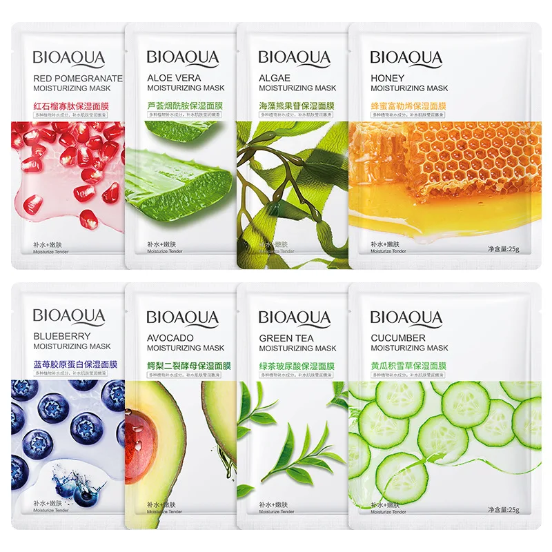 BIOAQUA Plant Facial Mask Moisturize Cucumber Blueberry Aloe Vera Seaweed Bilobed Yeast Hyaluronic Acid Niacinamide Facial Mask
BIOAQUA Plant Facial Mask Moisturize Cucumber Blueberry Aloe Vera Seaweed Bilobed Yeast Hyaluronic Acid Niacinamide Facial Mask