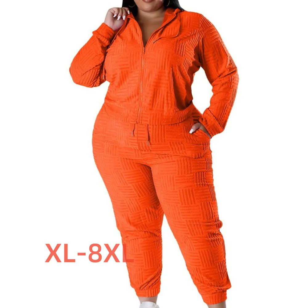 Plus Size 4xl 5xl 6xl 7xl 8xl Large Sports Casual Zipper Hooded Set Retro Formal Sexy Club Women Two Pieces Sets
Plus Size 4xl 5xl 6xl 7xl 8xl Large Sports Casual Zipper Hooded Set Retro Formal Sexy Club Women Two Pieces Sets